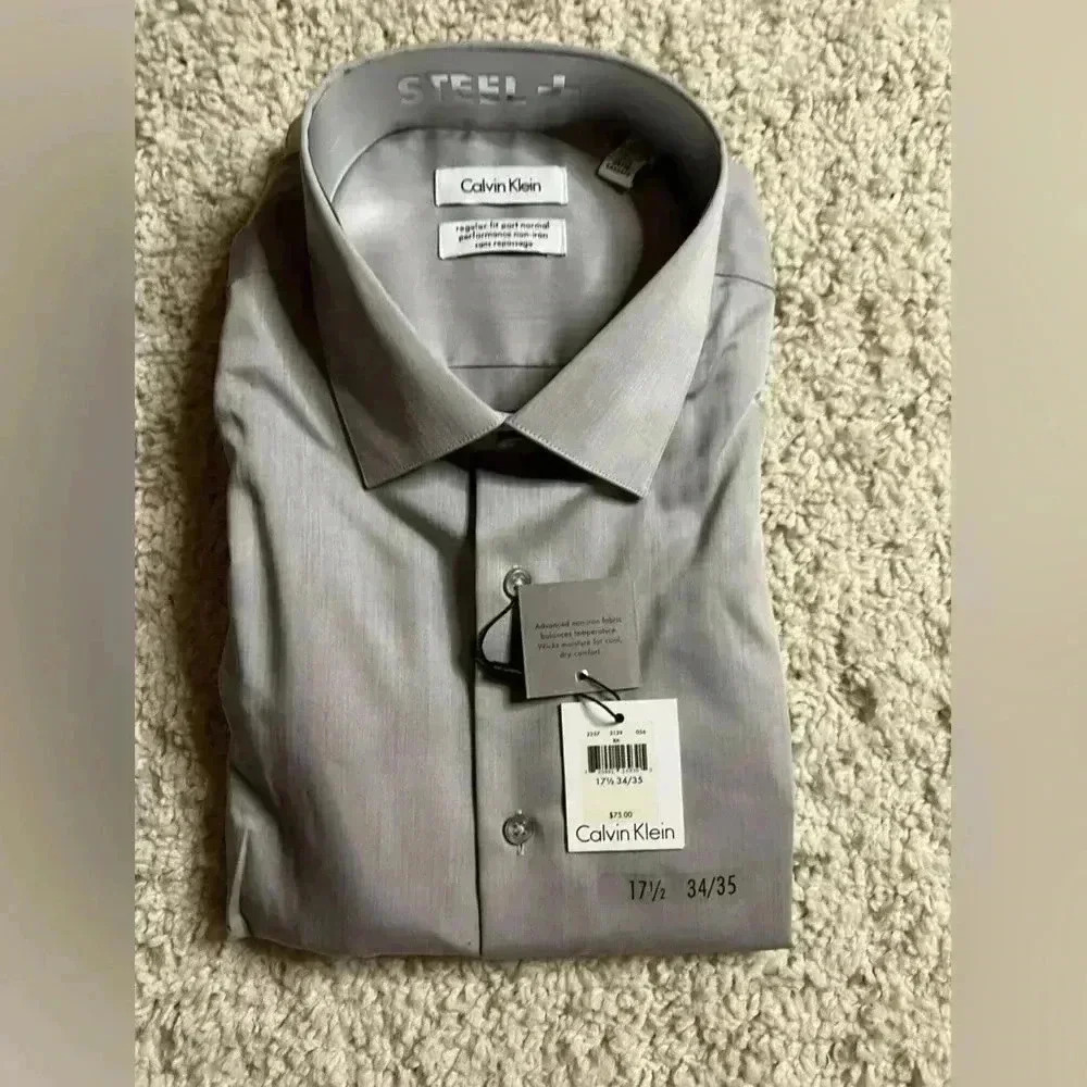 Men’s XL Calvin Klein Regular Fit Performance Long Sleeve Button Down NWT